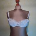 L074 : Soutien gorge dentelle blanche 60's 75B