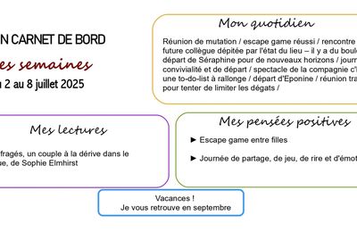 Carnet de bord du 02 au 08 juillet 2025