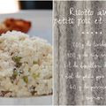 Risotto aux petits pois et lardons