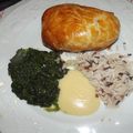 Saumon et gougères