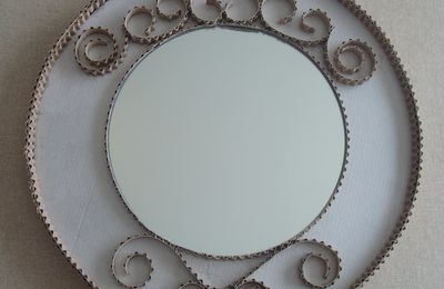 Miroir style baroque en "dentelle sur carton" (réf : M8)