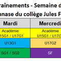 Reprise estivale des entraînements