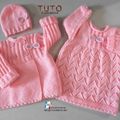 FICHE TRICOT BEBE, explications tricot TUTO, modèle, layette, tricot bb