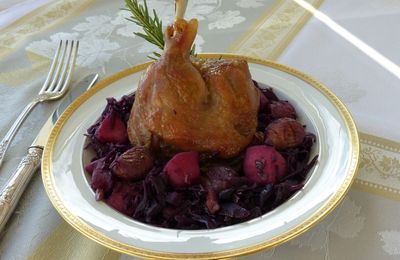 Confit de canard au chou rouge à l’alsacienne 