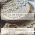 Fermeture de ma boutique Etsy