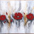 Des fleurs en peinture acrylique