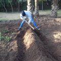 Hier lundi : jardinage à Ourika Tadamoune ! Formation du jardin en réalisant des talus, nivellement et ensemencement des grains 