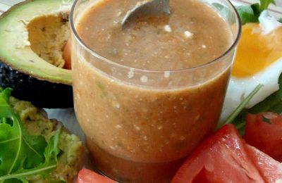 "La Recharge", boutique inspirée et un gaspacho tomate cœur de bœuf-amande (sans gluten)