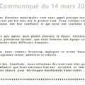 communiqué internet de la liste Trotoux