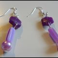 Boucles d'oreilles mauves