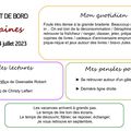 Carnet de bord du 28 juin au 04 juillet 2023