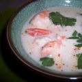 Soupe de crevettes et crabe au lait de coco