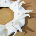 couronne d'oiseaux origami