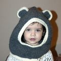 Capuche Ourson Gris au Tricot #cadeau de Noël