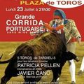 Affiche de la grande corrida portugaise du 23 juillet