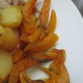 Frites de butternut au romarin.