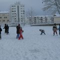 La neige à l'école et dans le quartier