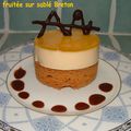 Mousse fruitée sur sablé breton