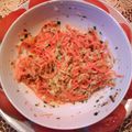 Salade de carottes et courgette à la clémentine