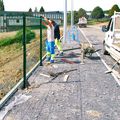 STADE DANIEL CAMBRELING : LES 220 GRILLES POSÉES.