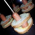 Mini croque hot dog 