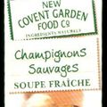 Soupe fraîche aux champignons sauvages