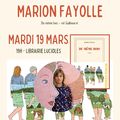 MARION FAYOLLE A LA LIBRAIRIE LUCIOLES DE VIENNE CE MARDI 19 MARS !