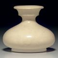 A white-glazed pottery compressed pear-shaped jar, Sui-Tang dynasty, 6th-7th century