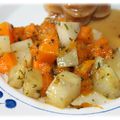 Butternut et pommes de terre au four