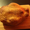 Poulet en coque en pain