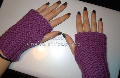 Pour l'hiver qui va arriver, mitaines crochetées