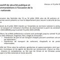 ORNE - 14 JUILLET: DISPOSITIF DE SECURITE