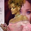 Rihanna brings the 80s back with tiny bubblegum pink lace prom dress at perfume party