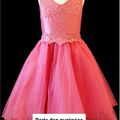 - 60%: 15.60€ Robe de fillette "juliette" rose cérémonie 2/4 ans