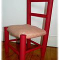 Chaise enfant cerise