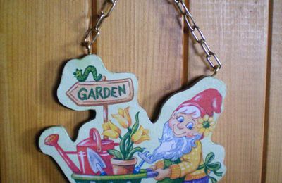plaque de porte "au jardin"