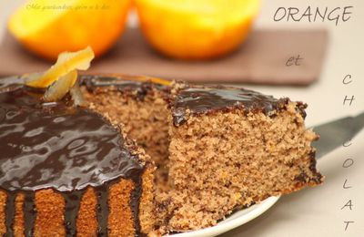 Gâteau au chocolat et aux écorces d'oranges confites.