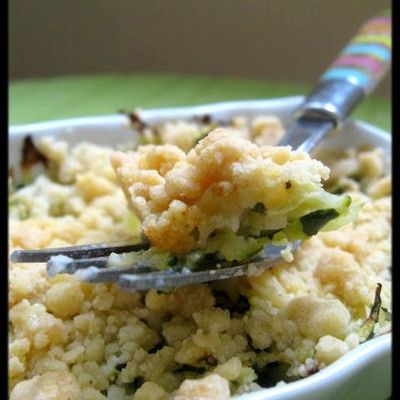 Crumble de courgettes et chèvre