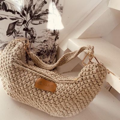 Sac Baguette / Sac banane au crochet , tutoriel 