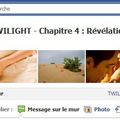 Page Facebook et Twitter officiels Twilight chapitre 4 : Révélation 1ère partie