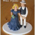 figurine de mariage sur le thème du "jean's"