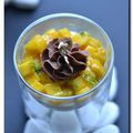 Verrines exotique : passion, mangue et chocolat au lait 