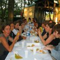 Repas au camping avec nos amies les guêpes