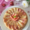 Gâteau fondant à la fraise , amandes et mascarpone 