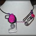 DU VIOLET ET DU FUCHSIA EN IVOIRE VEGETAL POUR CE COLLIER, J'OSE !!!