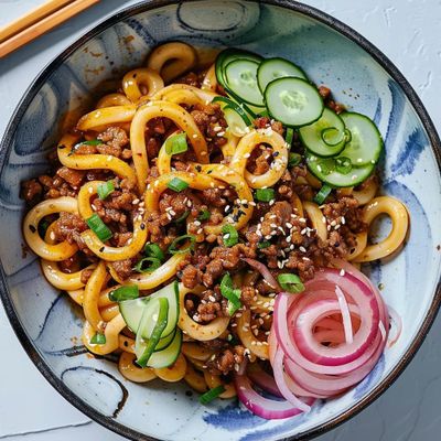 Savourez ces Nouilles Udon au Bœuf Épicé et Tamari 🍜