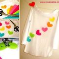 ¨°o.O Tee-shirt Customisé Cœurs O.o°¨
