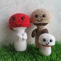 La famille champignons au crochet