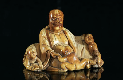 Budai et enfants, Chine, ca 18° siècle