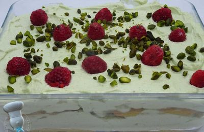 Tiramisu pistache framboise